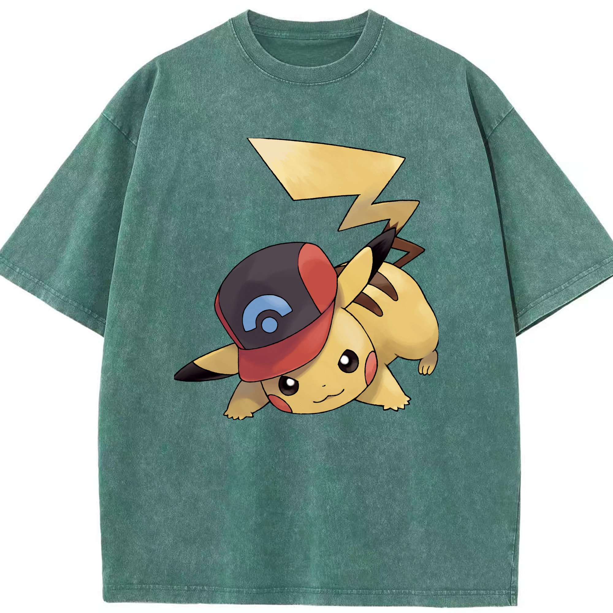 （画像用） ポケットモンスター Pokémon 綿100% ヴィンテージ風 半袖Tシャツ（フロントプリント）